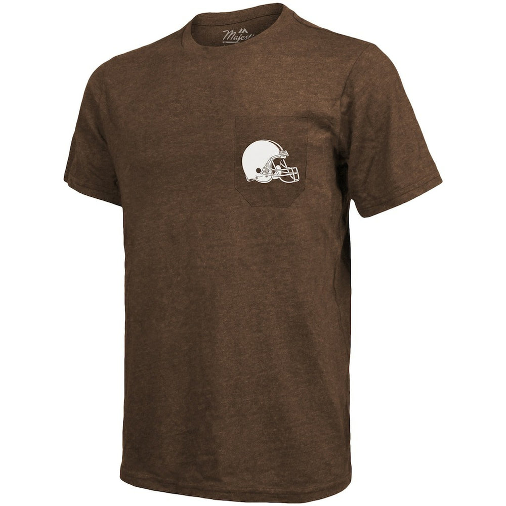 Cleveland Browns Majestic Threads Tri-Blend Pocket T-Shirt - Brown outlet