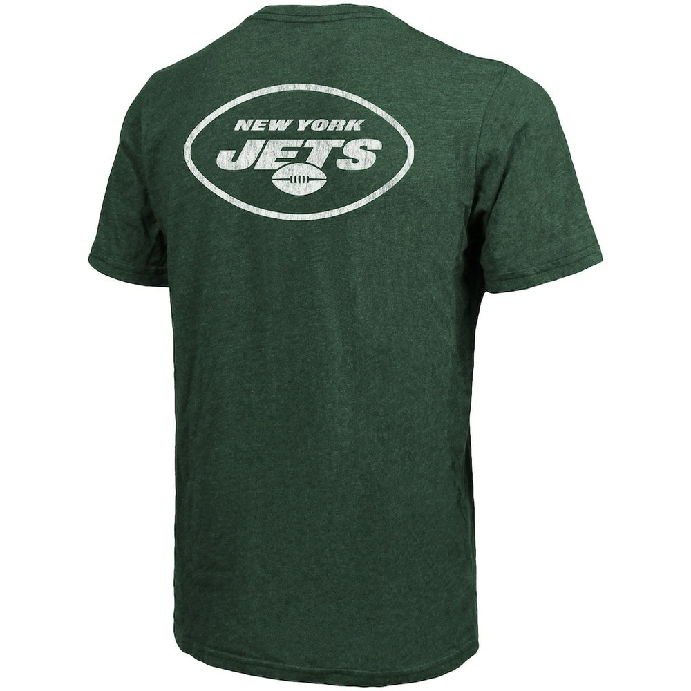 New York Jets Majestic Threads Tri-Blend Pocket T-Shirt - Heathered Green for sale