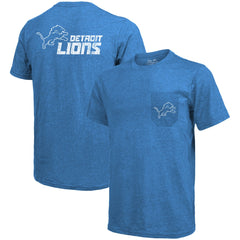 Detroit Lions Majestic Threads Tri-Blend Pocket T-Shirt - Blue online