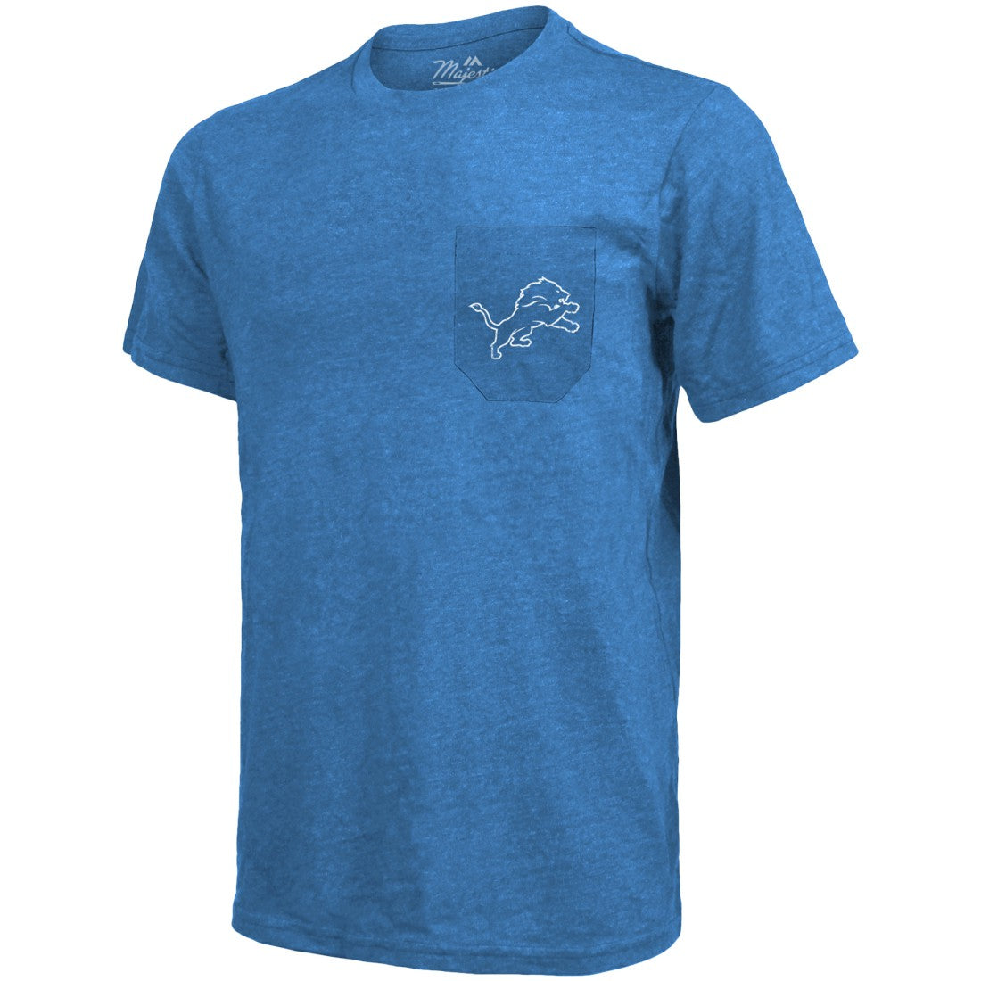 Detroit Lions Majestic Threads Tri-Blend Pocket T-Shirt - Blue online