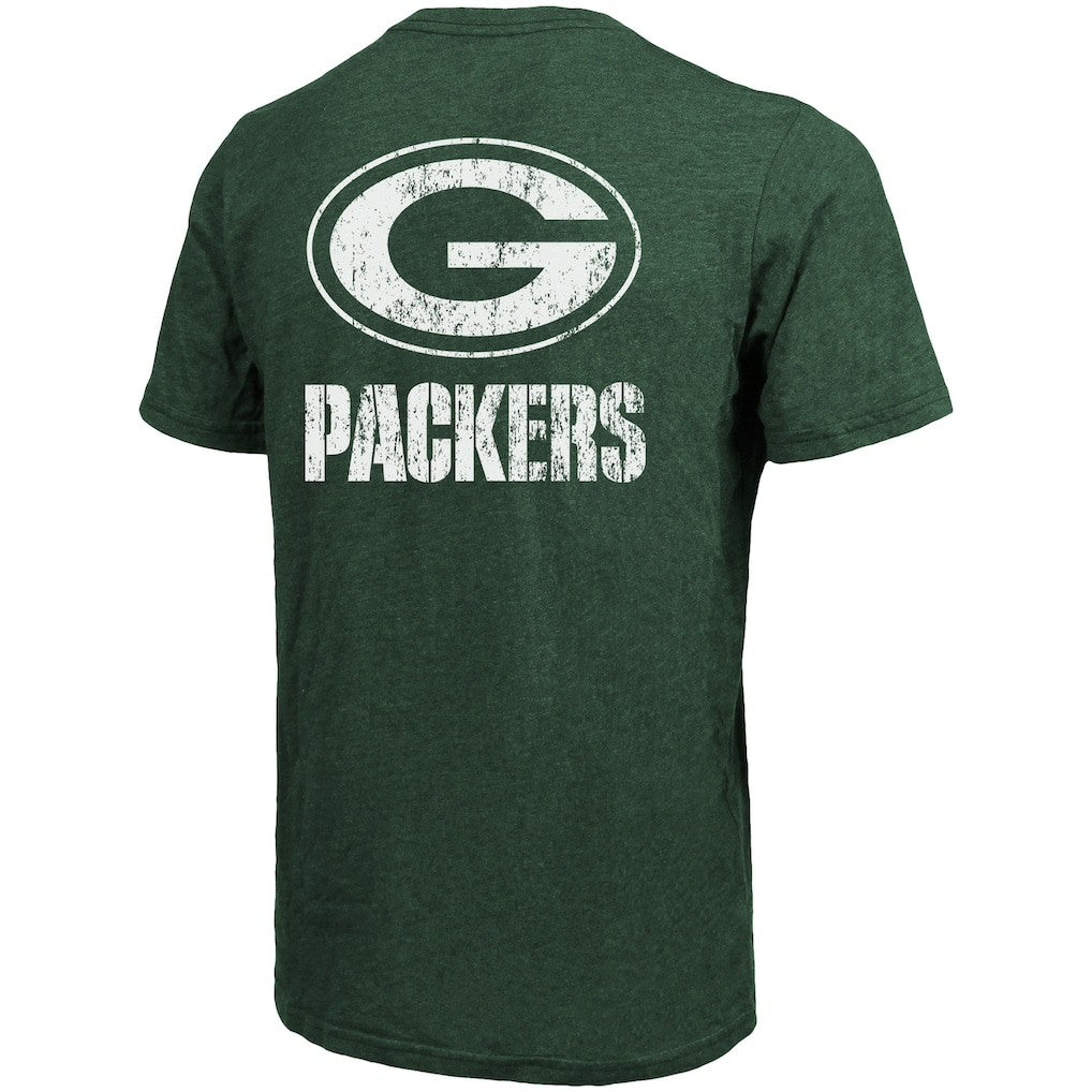 Green Bay Packers Majestic Threads Tri-Blend Pocket T-Shirt - Heathered Green online