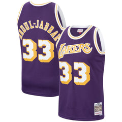 Kareem Abdul-Jabbar Los Angeles Lakers Hardwood Classics Swingman Jersey - Purple | Mitchell & Ness online