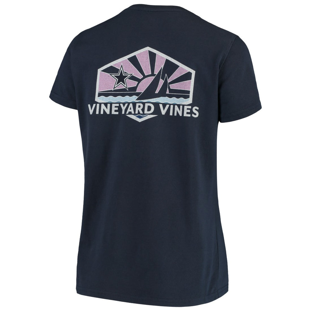 Dallas Cowboys Vineyard Vines Women's Sunset Sail T-Shirt - Navy discount