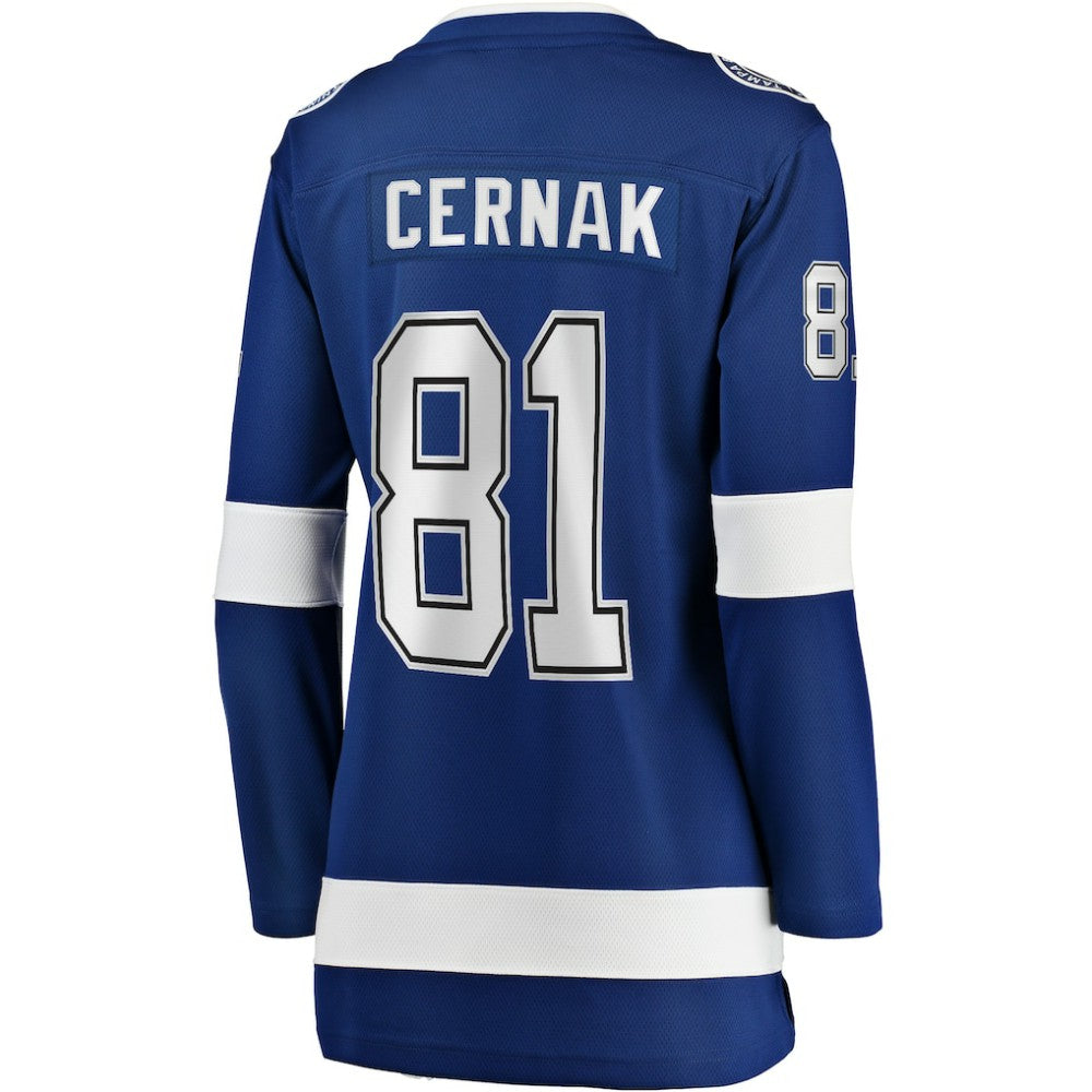 Erik Cernak Tampa Bay Lightning Fanatics Women's Home Breakaway Player Jersey Blue