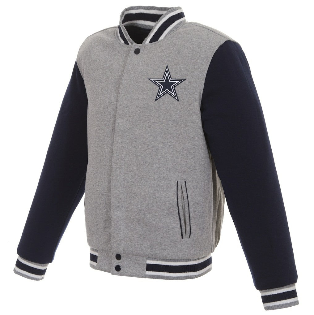 Dallas Cowboys JH Design Reversible Two Tone Fleece Jacket - Gray/Navy online