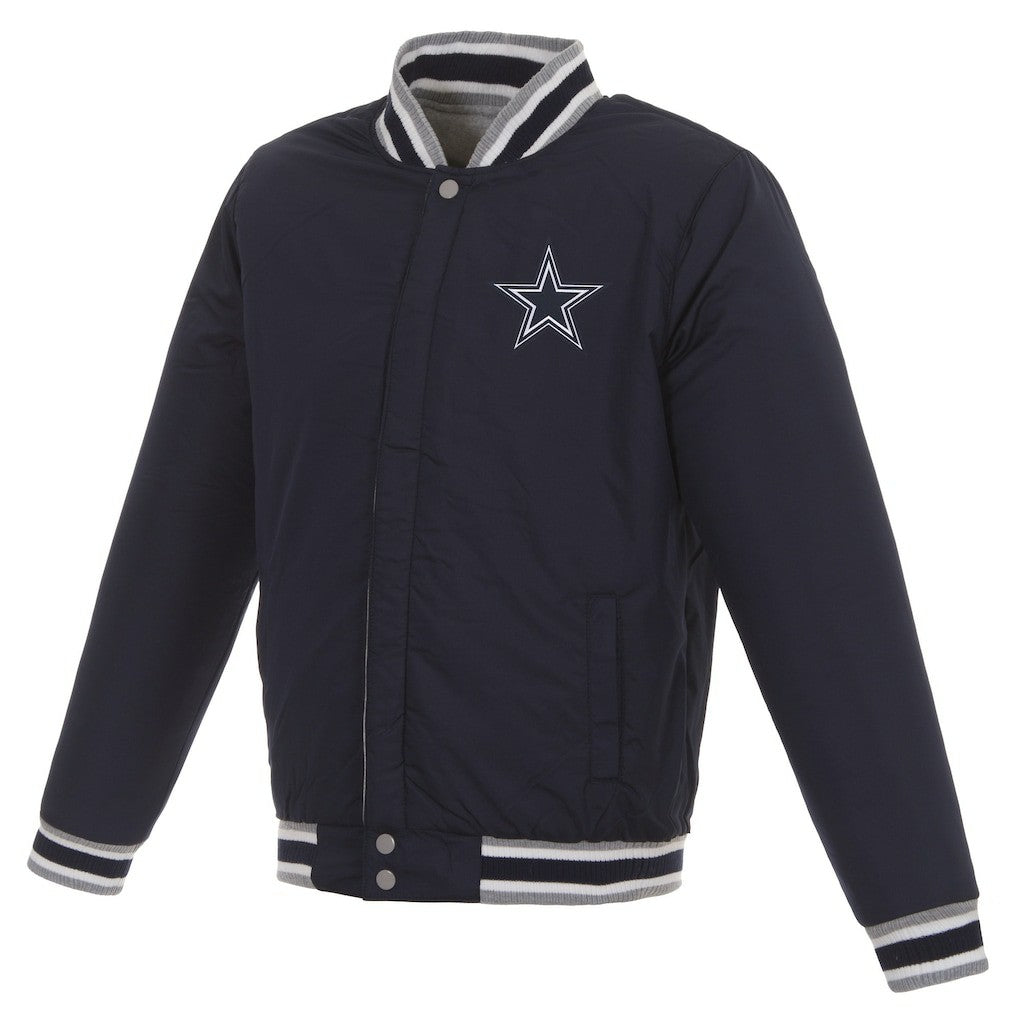 Dallas Cowboys JH Design Reversible Two Tone Fleece Jacket - Gray/Navy online