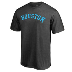 Houston Astros Blue Wordmark T-Shirt - Heathered Charcoal