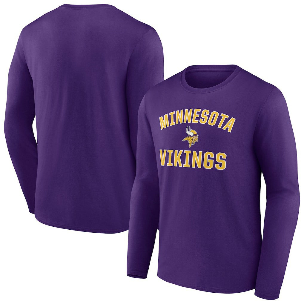 Minnesota Vikings Victory Arch Long Sleeve T-Shirt - Purple for sale