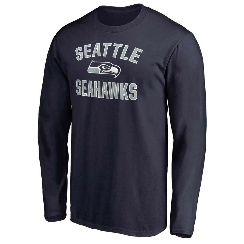 Seattle Seahawks Victory Arch Long Sleeve T-Shirt - College Navy on sale
