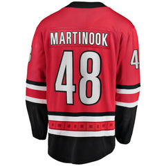 Jordan Martinook Carolina Hurricanes Fanatics Alternate Breakaway Player Jersey Red
