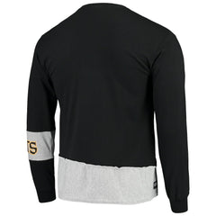 New Orleans Saints Refried Apparel Sustainable Upcycled Angle Long Sleeve T-Shirt - Black/Gray online