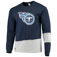 Tennessee Titans Refried Apparel Sustainable Upcycled Angle Long Sleeve T-Shirt - Navy/Gray sale