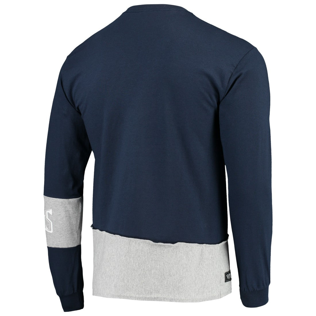 Tennessee Titans Refried Apparel Sustainable Upcycled Angle Long Sleeve T-Shirt - Navy/Gray sale
