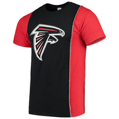 Atlanta Falcons Refried Apparel Sustainable Upcycled Split T-Shirt - Black/Red for sale