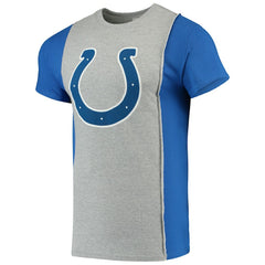 Indianapolis Colts Refried Apparel Sustainable Upcycled Split T-Shirt - Gray/Royal online