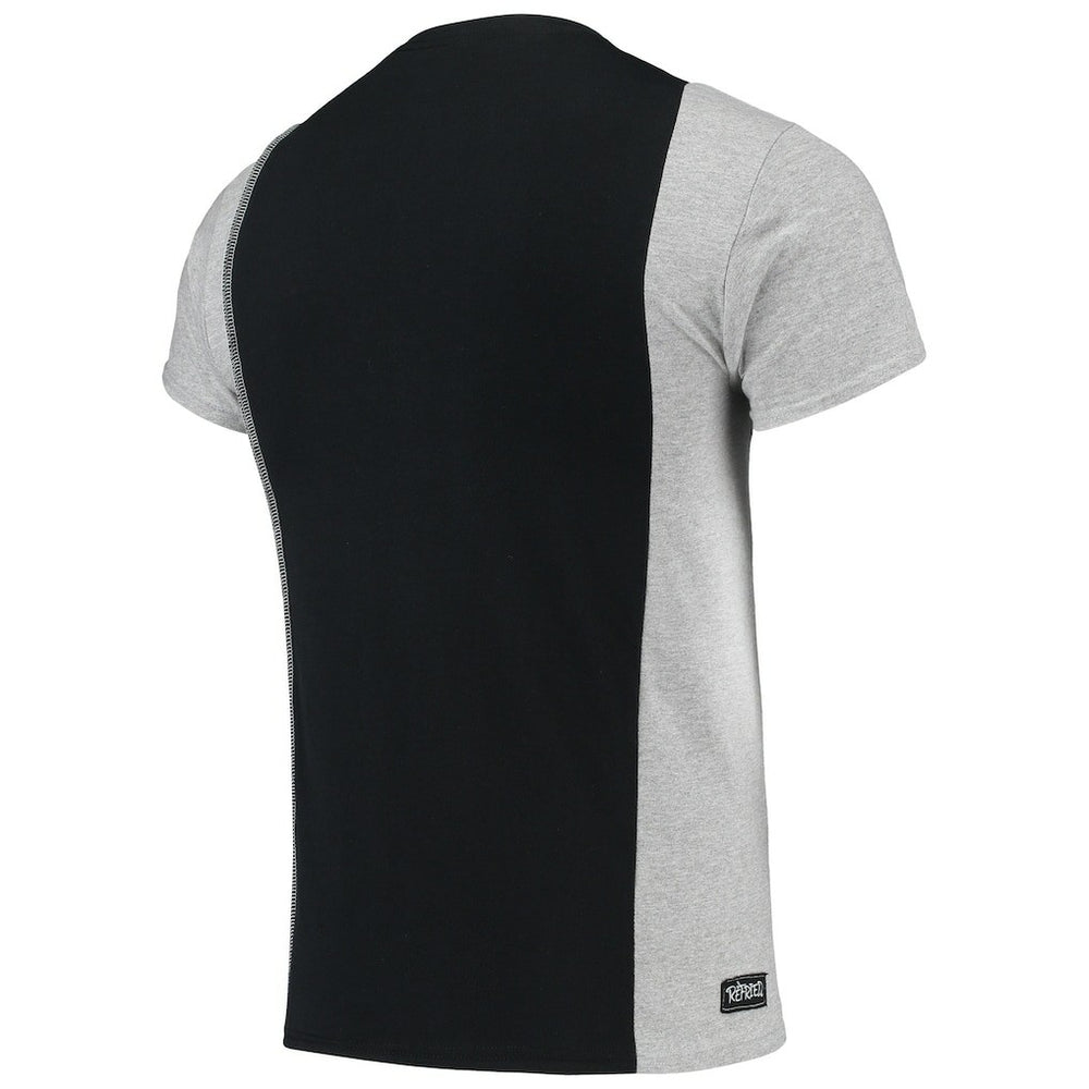 New Orleans Saints Refried Apparel Sustainable Upcycled Split T-Shirt - Black/Gray outlet