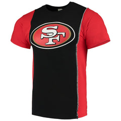 San Francisco 49ers Refried Apparel Sustainable Upcycled Split T-Shirt - Black/Scarlet on sale