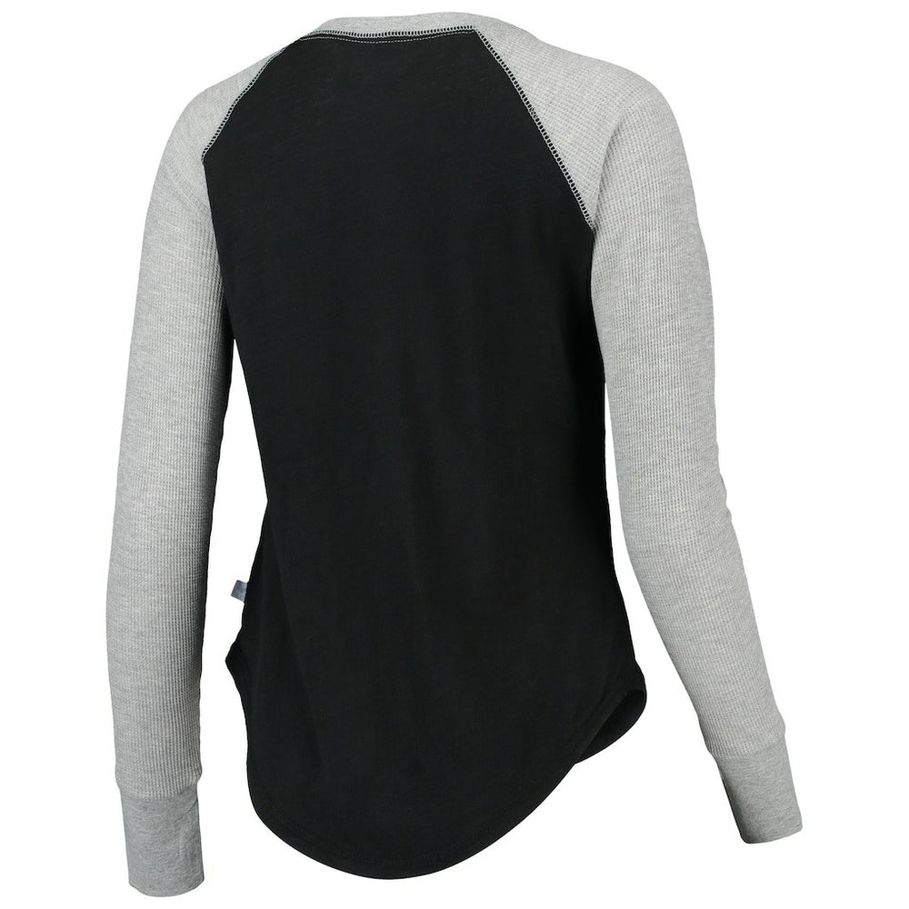 New Orleans Saints Touch Women's Waffle Raglan Lightweight Long Sleeve T-Shirt - Black sale