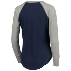 Seattle Seahawks Touch Women's Waffle Raglan Lightweight Long Sleeve T-Shirt - College Navy for sale