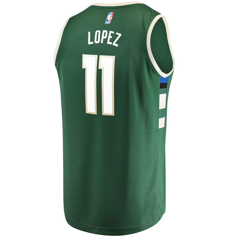 Brook Lopez Milwaukee Bucks Fast Break Replica Player Jersey Green - Icon Edition | Fanatics cheap