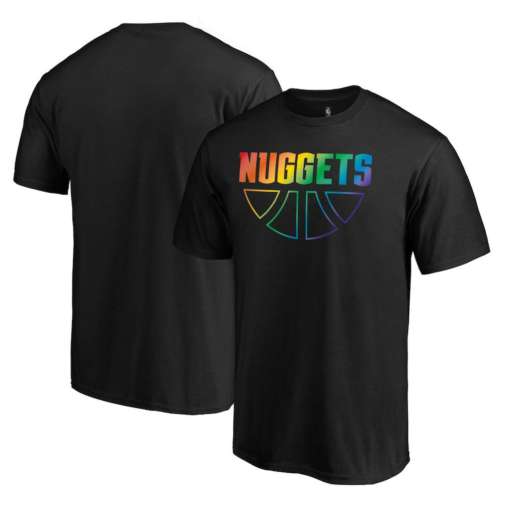 Denver Nuggets Team Pride Wordmark T-Shirt sale - Black for sale