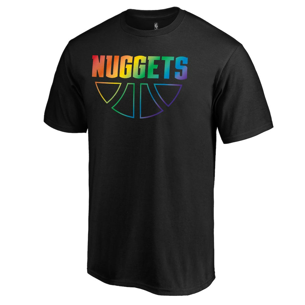 Denver Nuggets Team Pride Wordmark T-Shirt sale - Black for sale