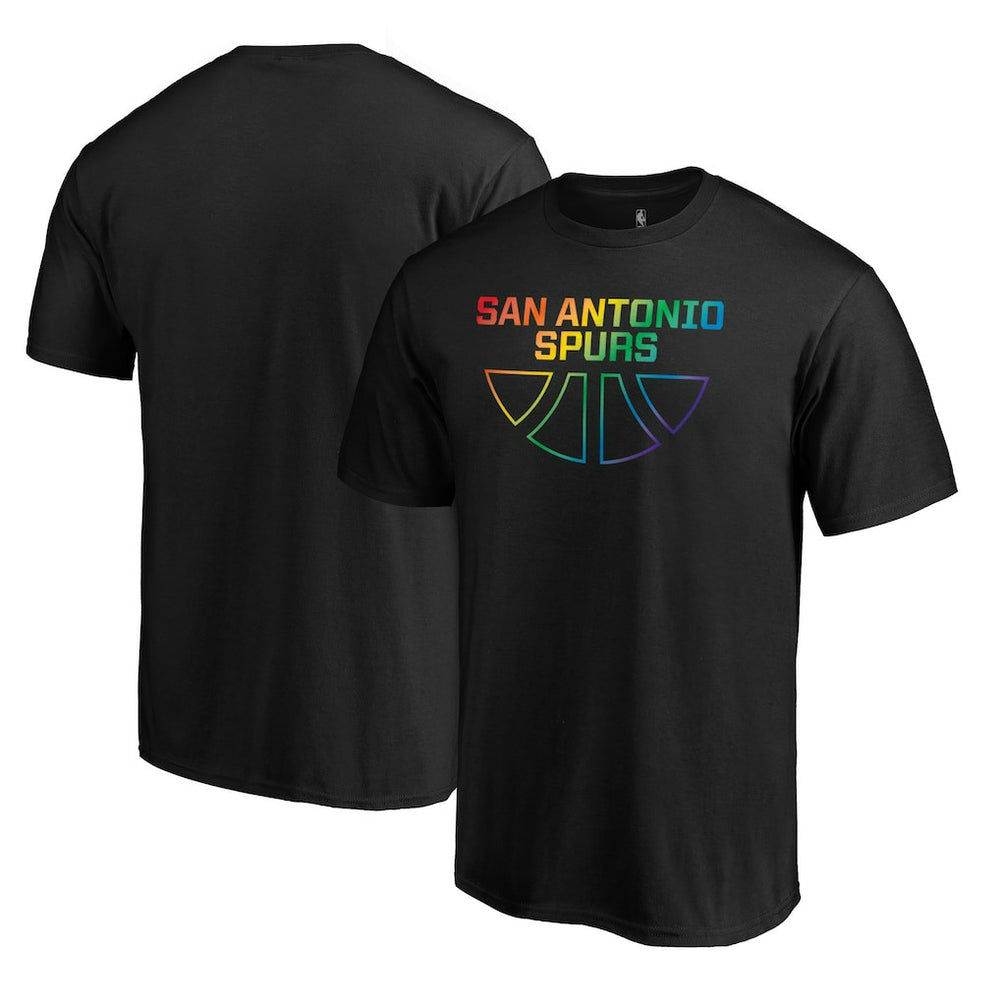San Antonio Spurs Team Pride Wordmark T-Shirt - Black for sale