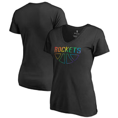 Houston Rockets Women's Team Pride Wordmark V-Neck T-Shirt - Black discount