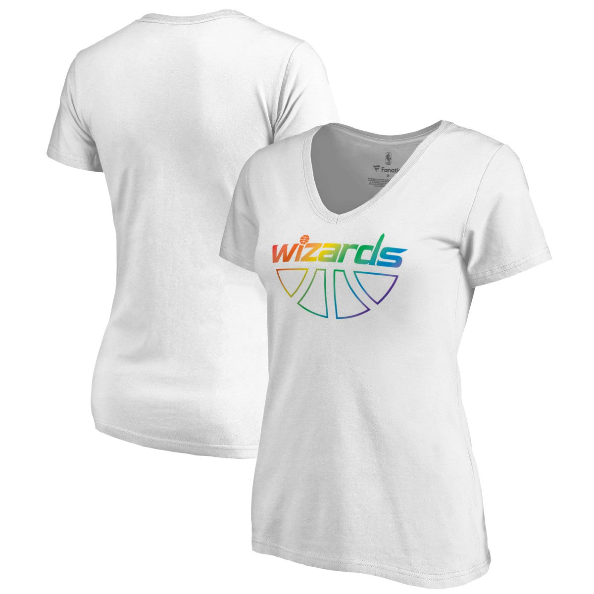 Washington Wizards Women's Team Pride Wordmark V-Neck T-Shirt - White cheap