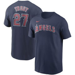 Mike Trout Los Angeles Angels Name & Number T-Shirt - Navy | Nike