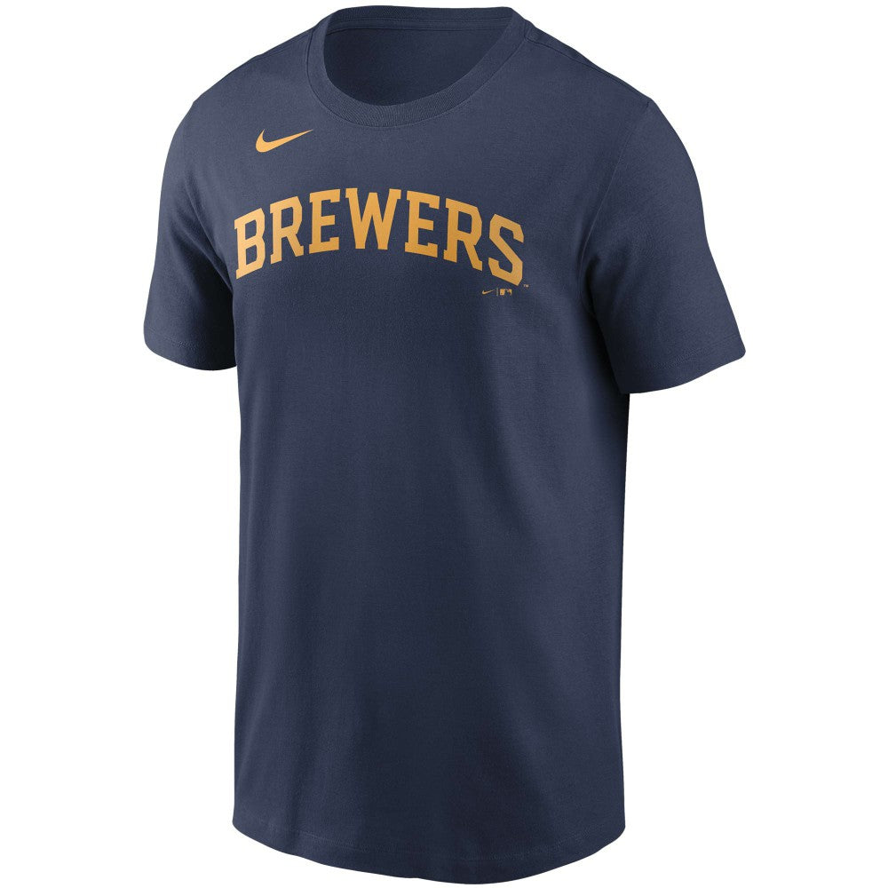 Christian Yelich Milwaukee Brewers Name & Number T-Shirt - Navy | Nike