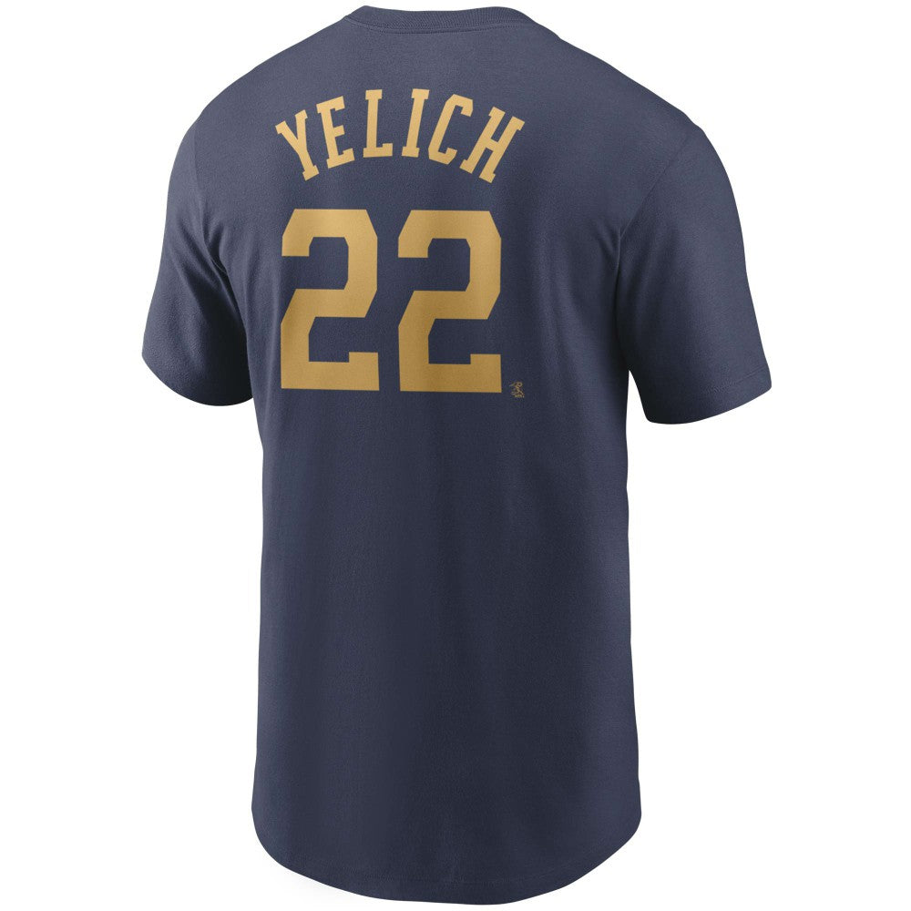 Christian Yelich Milwaukee Brewers Name & Number T-Shirt - Navy | Nike