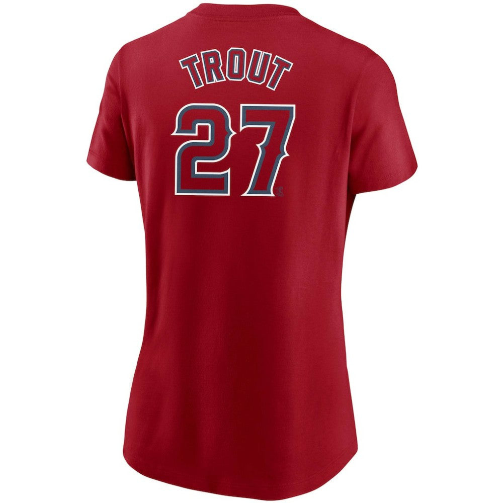 Mike Trout Los Angeles Angels Women's Name & Number T-Shirt - Red | Nike