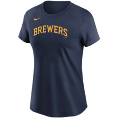 Christian Yelich Milwaukee Brewers Women's Name & Number T-Shirt - Navy | Nike