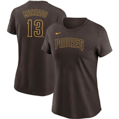 Manny Machado San Diego Padres Women's Name & Number T-Shirt - Brown | Nike