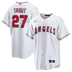 Mike Trout Los Angeles Angels Home Replica Player Name Jersey - White | Nike