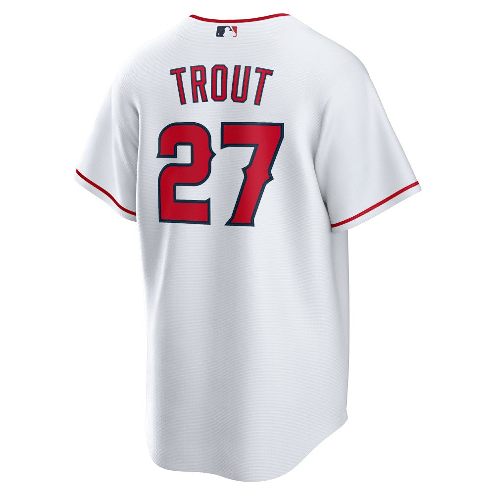 Mike Trout Los Angeles Angels Home Replica Player Name Jersey - White | Nike