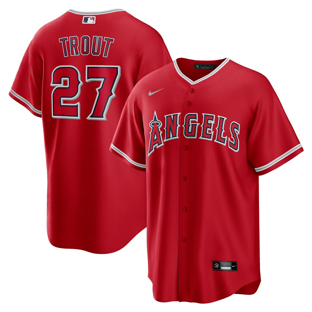 Mike Trout Los Angeles Angels Alternate Replica Player Name Jersey - Red | Nike