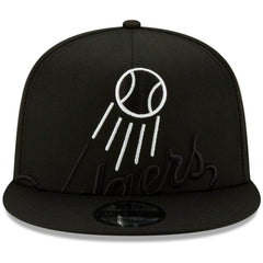 Los Angeles Dodgers Monochrome Logo Elements 9FIFTY Adjustable Snapback Hat - Black | New Era