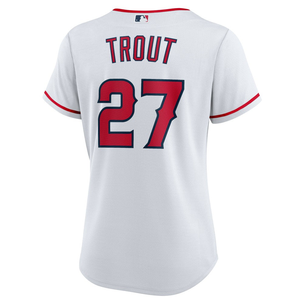 Mike Trout Los Angeles Angels Women's Home Replica Player Jersey - White | Nike