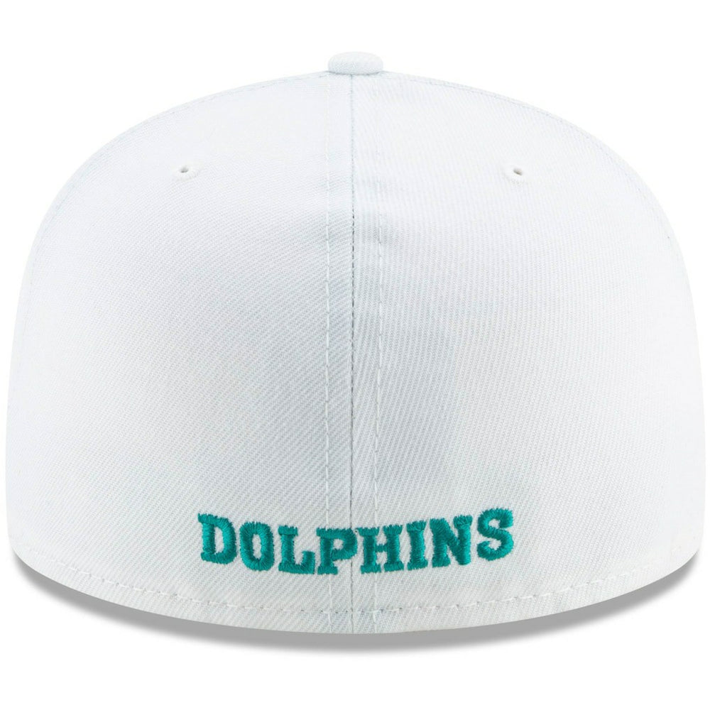 Miami Dolphins New Era Historic Omaha 59FIFTY Fitted Hat - White on sale