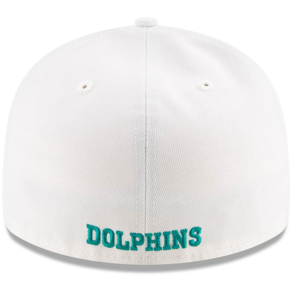 Miami Dolphins New Era Omaha Low Profile 59FIFTY Fitted Hat - White outlet