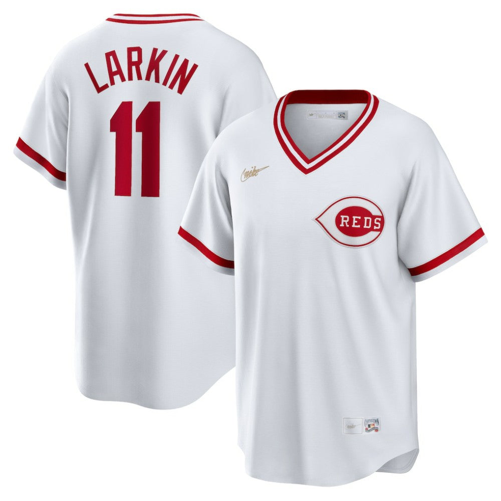 Barry Larkin Cincinnati Reds Home Cooperstown Collection Player Jersey - White | Nike