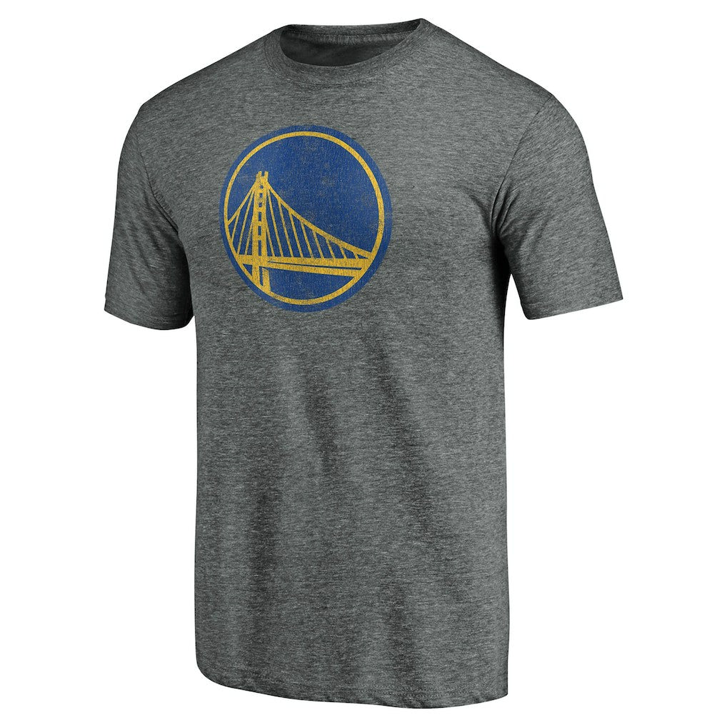 Golden State Warriors Distressed Primary Logo Tri-Blend T-Shirt sale - Gray outlet