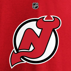 Jack Hughes New Jersey Devils Fanatics Authentic Stack Player Name & Number T-Shirt Red