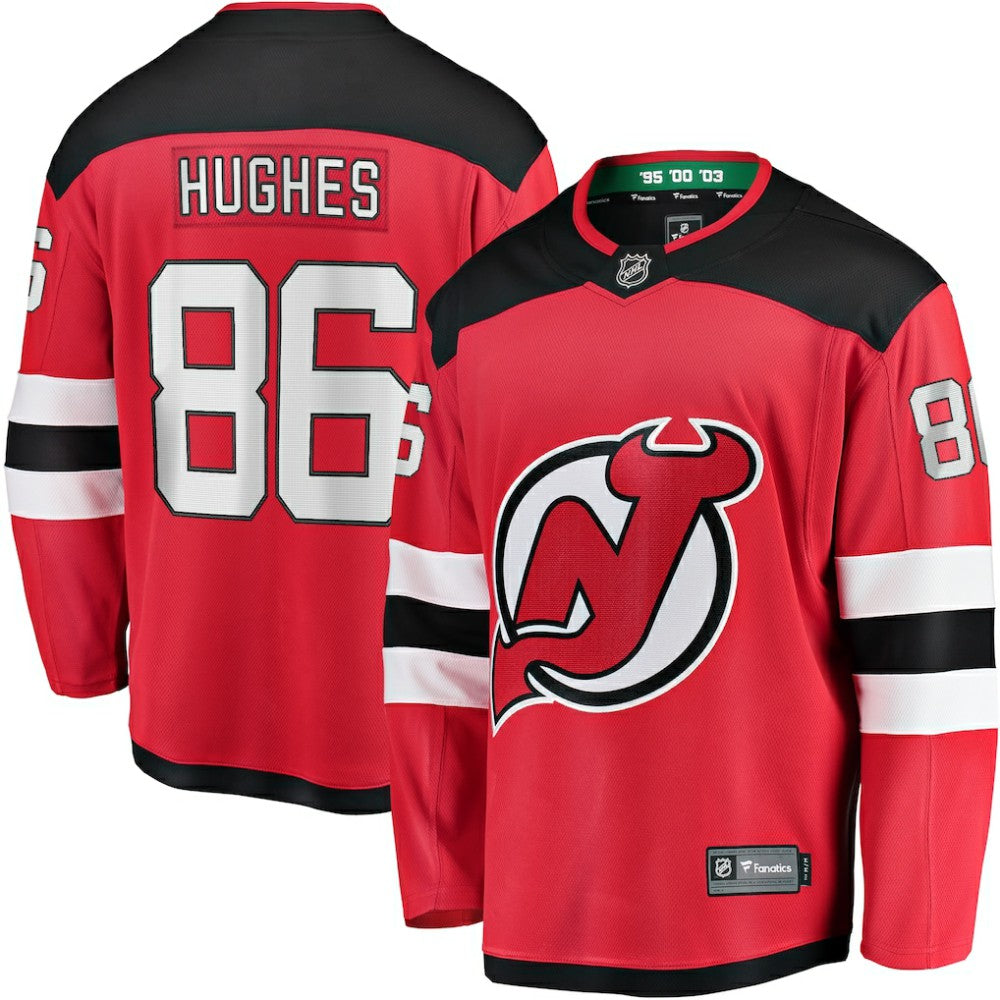 Jack Hughes New Jersey Devils Fanatics Breakaway Player Jersey Red