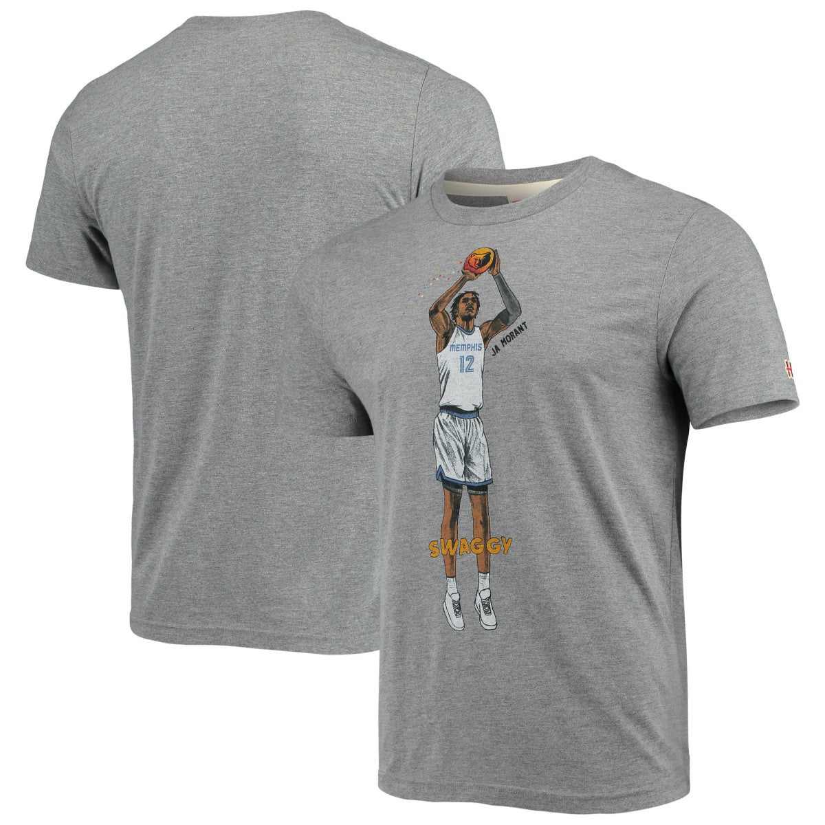 Ja Morant Memphis Grizzlies Player Graphic Tri-Blend T-Shirt - Gray sale