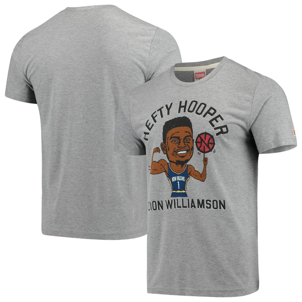 Zion Williamson New Orleans Pelicans Player Graphic Tri-Blend T-Shirt - Gray for sale