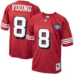 Steve Young San Francisco 49ers 1994 Authentic Throwback Retired Player Jersey - Scarlet outlet