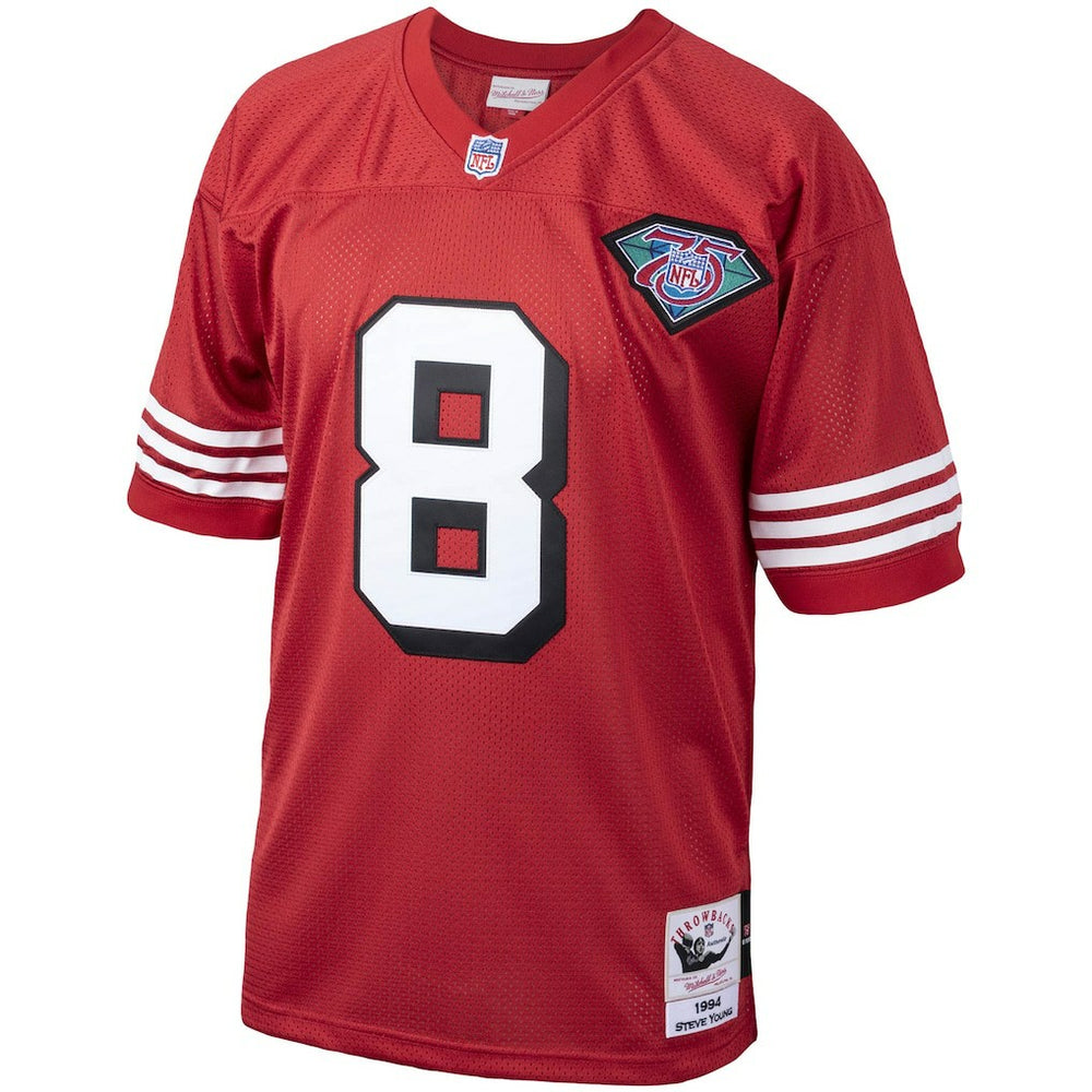 Steve Young San Francisco 49ers 1994 Authentic Throwback Retired Player Jersey - Scarlet outlet